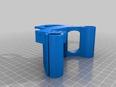 Anet A6 x-axis carriage for E3D v6 dual part cooling fan remix