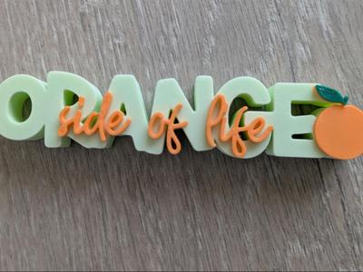 Orange Side of Life lettering