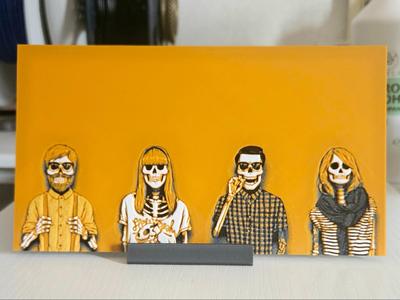 Halloween 4 skeletons