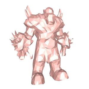 Warrior orc low poly