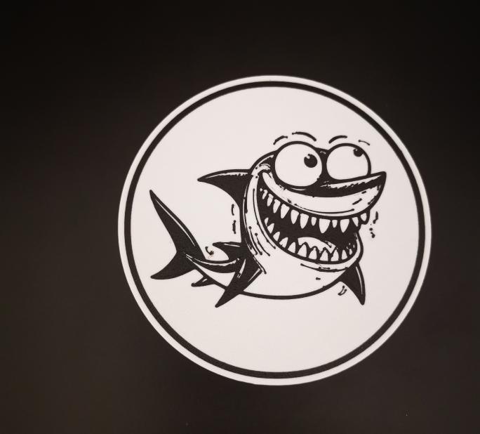 Friendly shark coaster