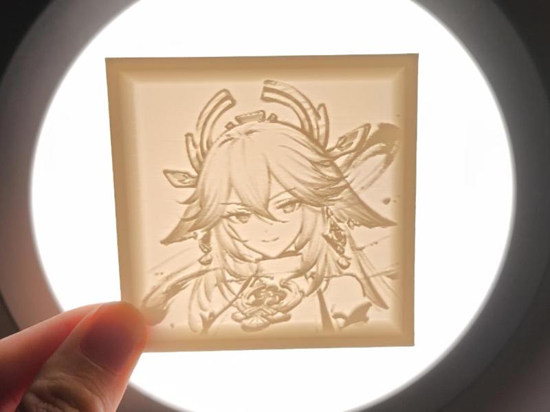 Genshin Impact Yae Miko Watercolor Style Lithophane