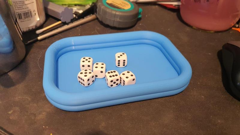 The Dice Pool dice tray + d20/d6 holder pool ring