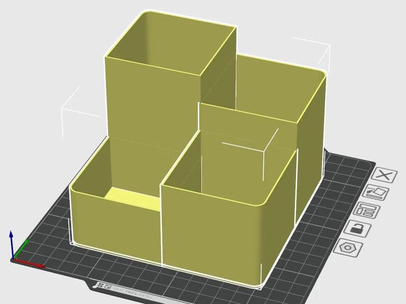 Large square storage box, pen holder