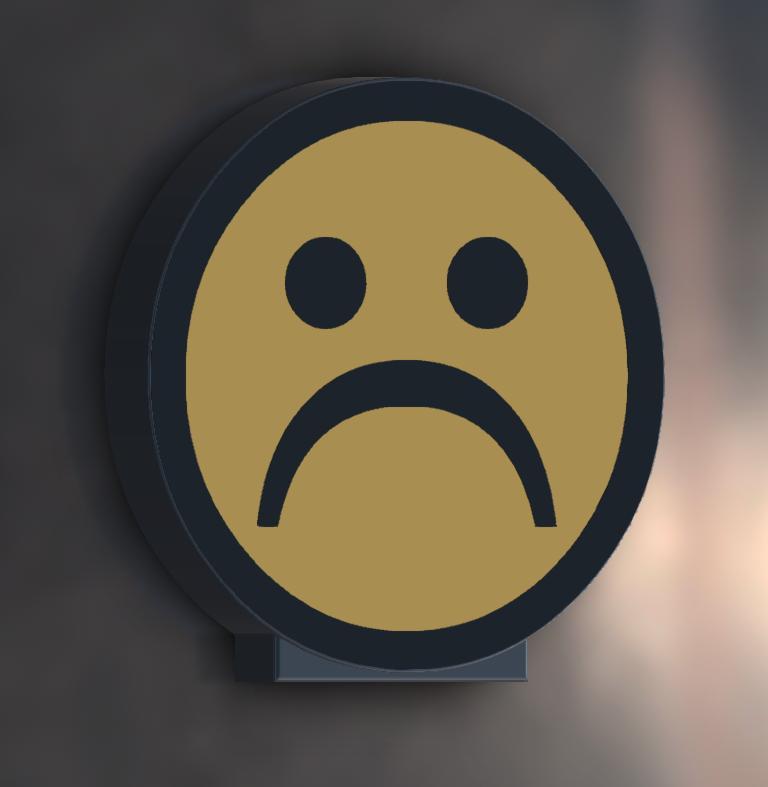 Smiley Lamp "Disappointed