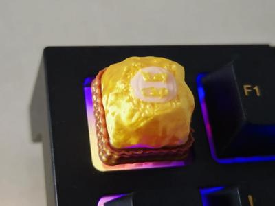 Simulated Gold Candy Chocolate Ball Keycap