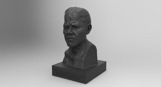 Nelson Mandela Bust at the Royal Festival Hall, London