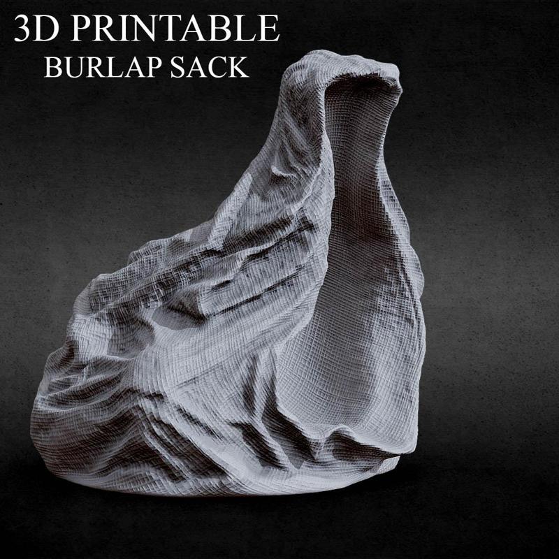 3D PRINTABLE BURLAP SACK FOR KITBASH DIORAMAS