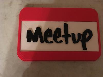 Meetup sign
