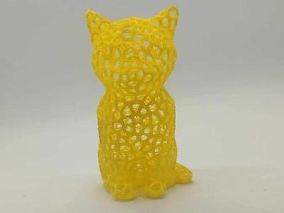 Voronoi low poly cute cat