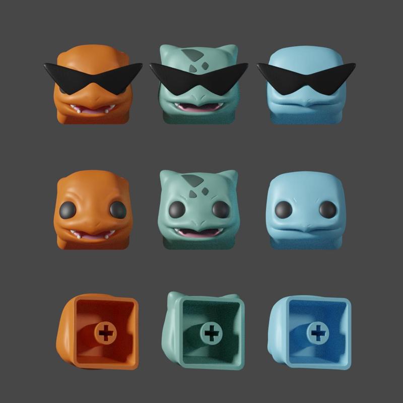 POKEMON KEYCAP GEN1 STARTER