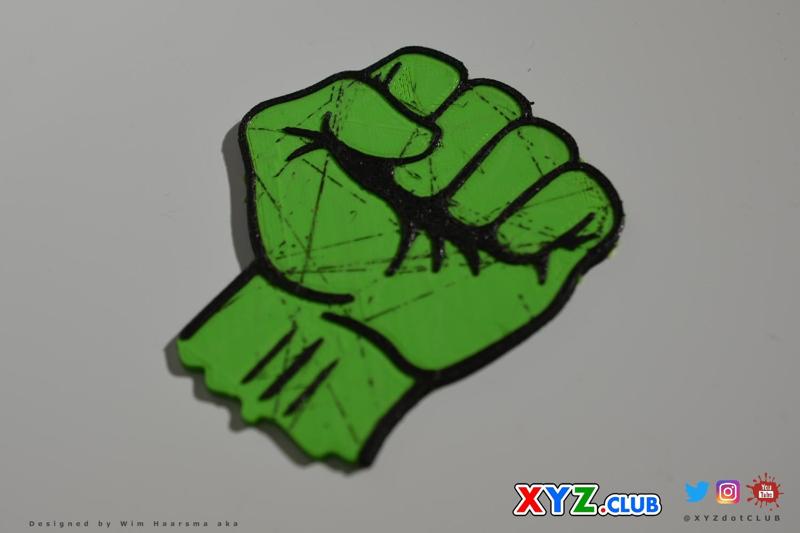 "Fist!" Sticker Decal Stamp Dual Color