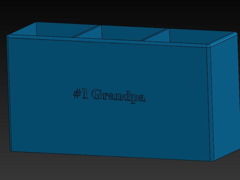 Simple Desk Organizer with Lettering