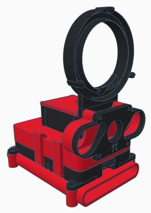 Raspi IR PiCam Case with Battery Bay- 60mm LED Ring and Dimmer Box