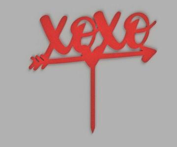 Cake topper XOXO valentines day