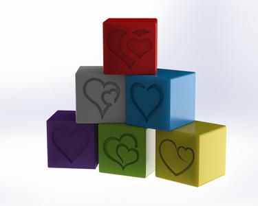 Heart cubes - Valentine's day