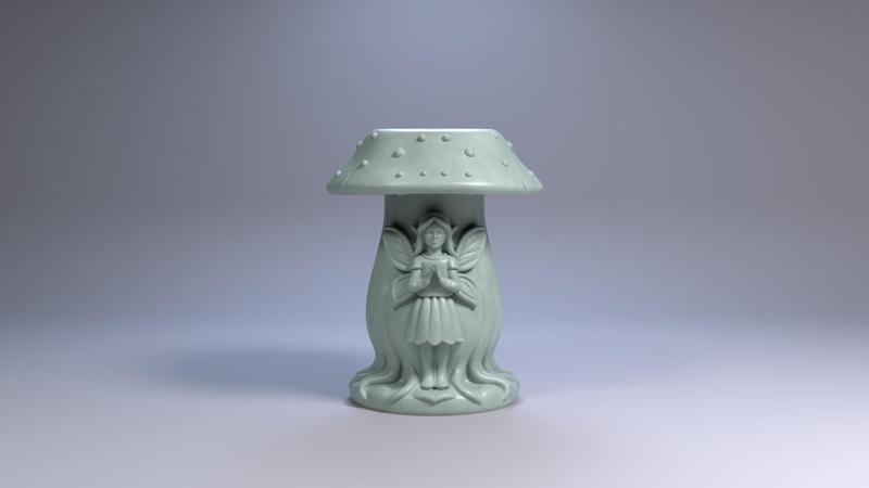 Fairy Mushroom Pen Holder – Enchanted Toadstool Desk Organizer STL File 3D Printable