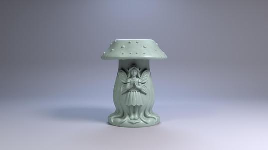 Fairy Mushroom Pen Holder – Enchanted Toadstool Desk Organizer STL File 3D Printable
