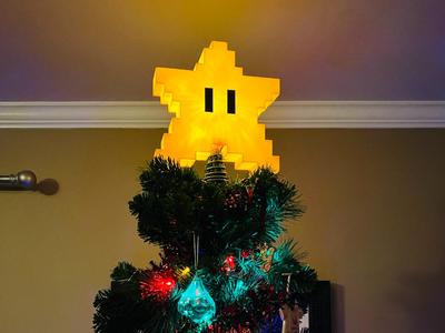 8-Bit Power Star Tree Topper Remix
