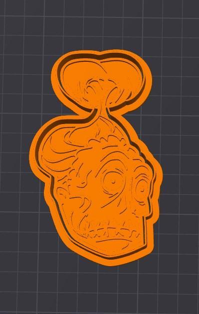 Beetlejuice Shrunken Head Cookie Cutter and Stamp