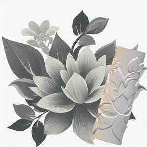 Floral Pattern Clay Roller for 3D Printing