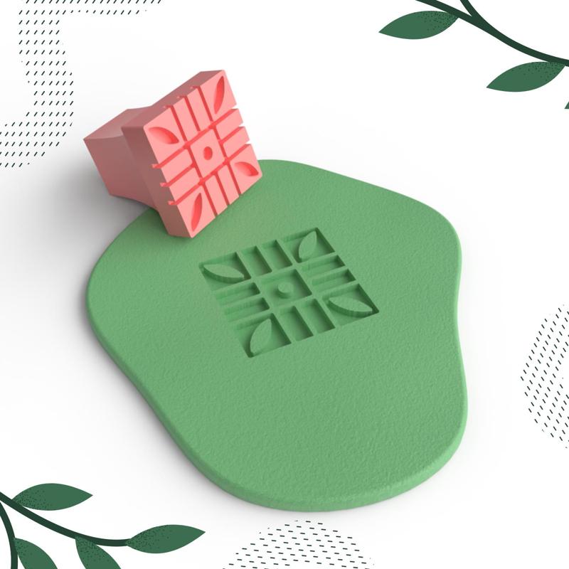 CLAY STAMP NO.02 | DIGITAL STL FILE | 1 SIZE