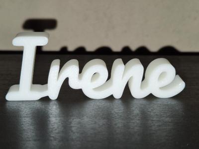 Irene Name Sign Display Decor