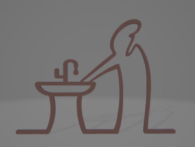 La Linea 'please wash your Hands' sign