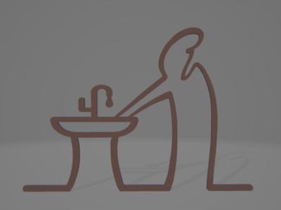 La Linea 'please wash your Hands' sign