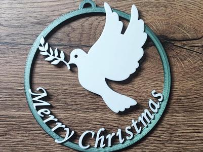 Christmas Tree Ornament Pigeon Peace