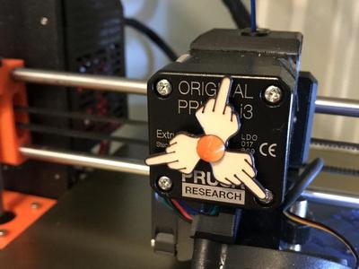 Rude extruder motion indicator for Prusa