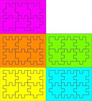 5 different box puzzles aka Happy Cubes