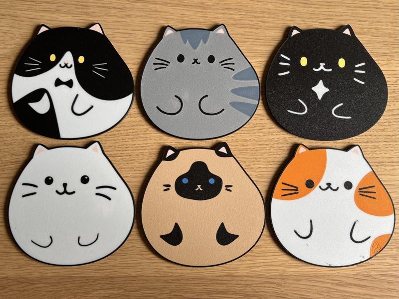 Funny chubby cats coasters Vol.2