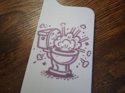 Exploding Toilet Door Hanger