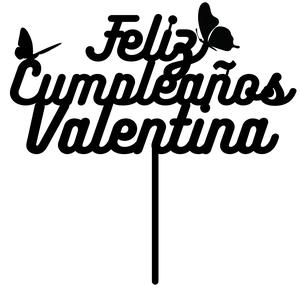 Feliz Cumpleaños Valentina Caketopper