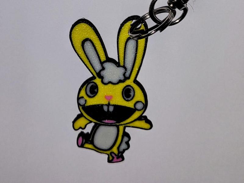 Cuddles from Happy tree friends- keychain 