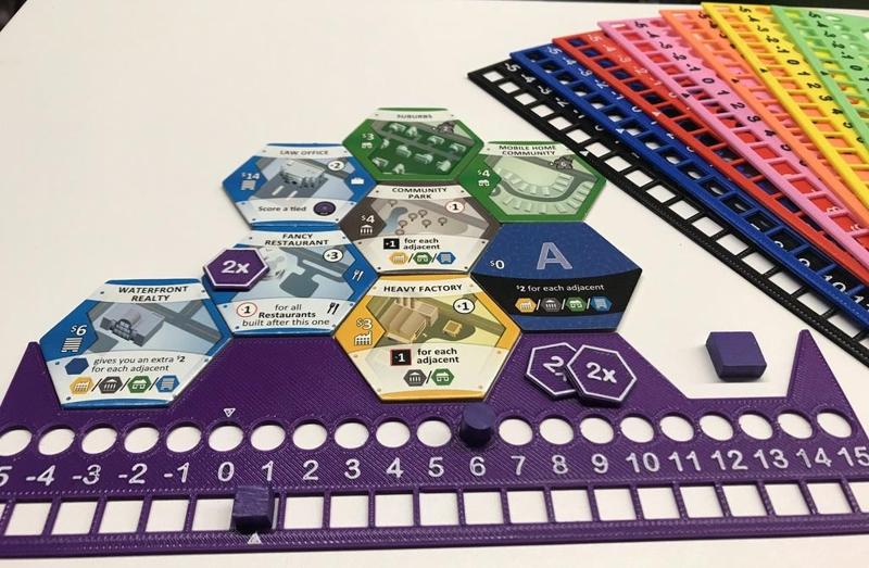 Suburbia Board Game bits