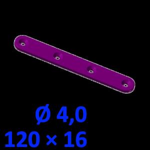 Assembly bracket 120x16, screw Ø 4.0 mm