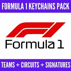Formula 1 Keychains Pack (Teams, Circuits and Drivers' signatures)