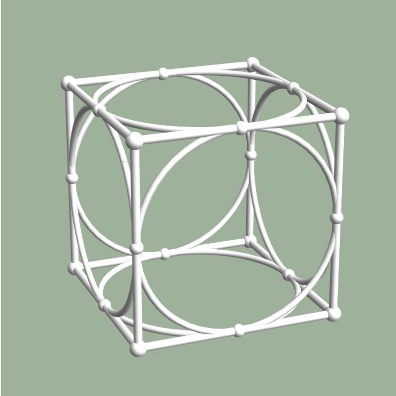 Cube with Midcircles