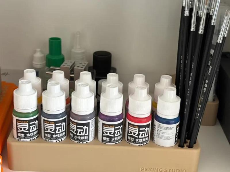 Modular Model Tool Rack Series: 12-Hole Water-Based Paint Rack