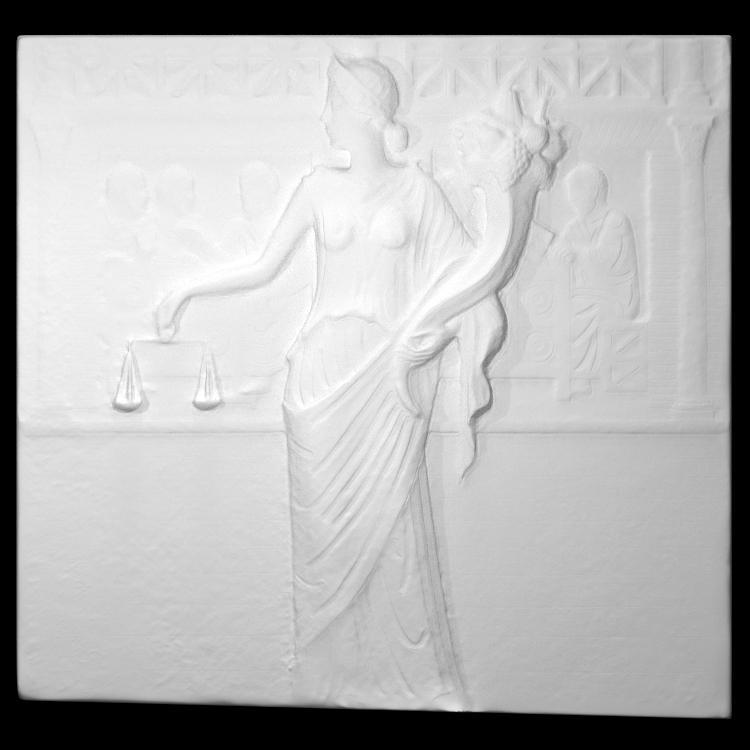 Relief depicting the Goddess Moneta