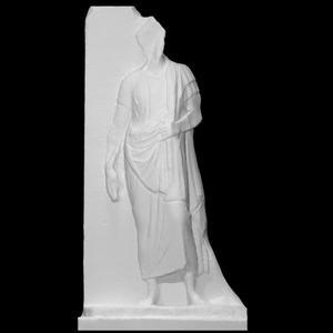 Gravestone depicting a man