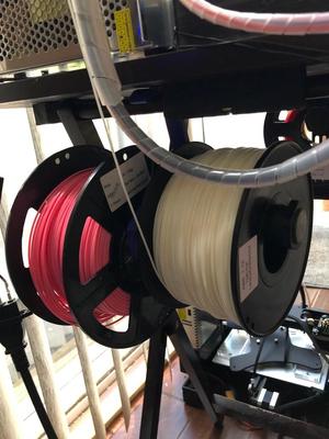 spool holder for folding table