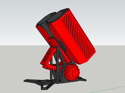 Land-based missile launcher pen holder