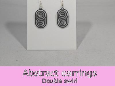 Abstract earrings - double swirl