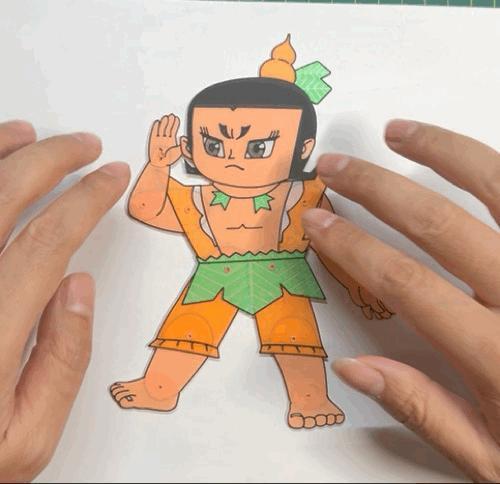 Huluwa Shadow Puppet Toy, 9.40g, Articulated Joints, 5-Color Print