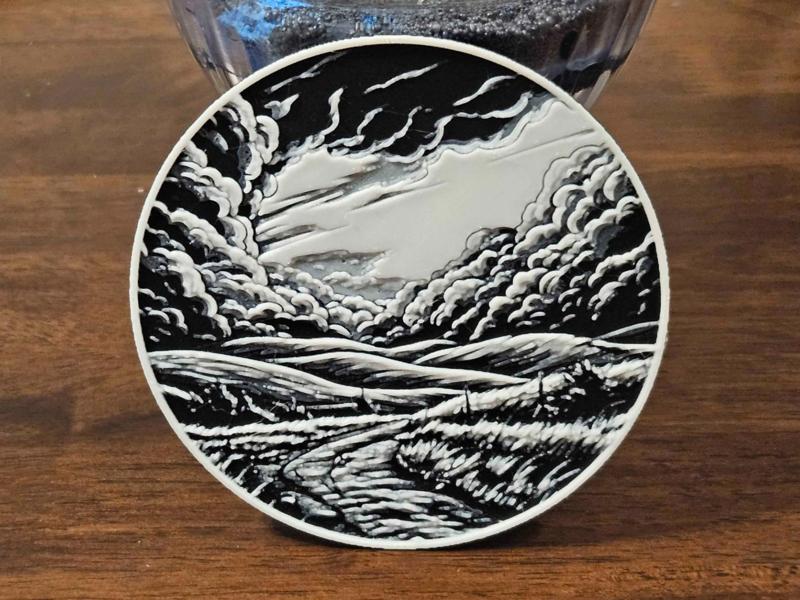 Landscape Coaster: Large Clouds