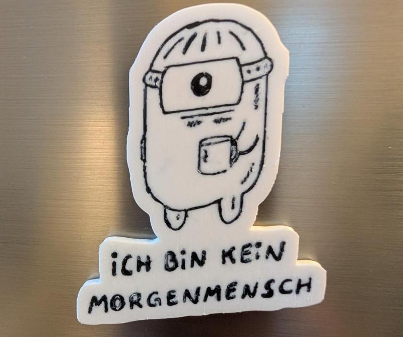 Plankton 'Morning Person' fridge magnet