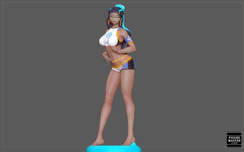 NESSA POKEMON TRAINER SEXY GIRL COOL PRETTY ANIME CHARACTER3D print model